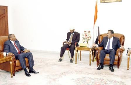 .. ولدى لقائه الوفد الصومالي أمس